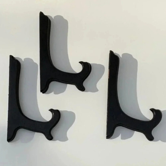 2/$30 Painted Wooden Plate Stand Brass Hinges - Picture 8 of 9